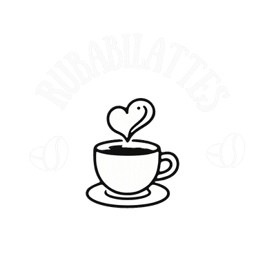 Rubabilattes logo — a coffee cup with a heart of steam
